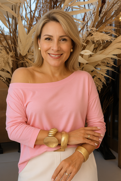 (KIT COM 4) Blusinha Soft Manga 3/4 [PROMOÇÃO PRIMAVERA/VERÃO]