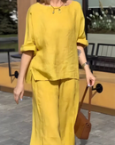 Conjunto Liana | Linho Premium - Sofisticação e elegância em 2 peças + Frete Grátis