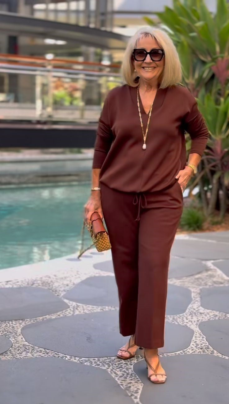 Conjunto Casual em Linho e Algodão - Blusa + Calça [PROMOÇÃO DE OUTONO]