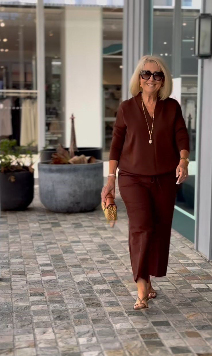 Conjunto Casual em Linho e Algodão - Blusa + Calça [PROMOÇÃO DE OUTONO]