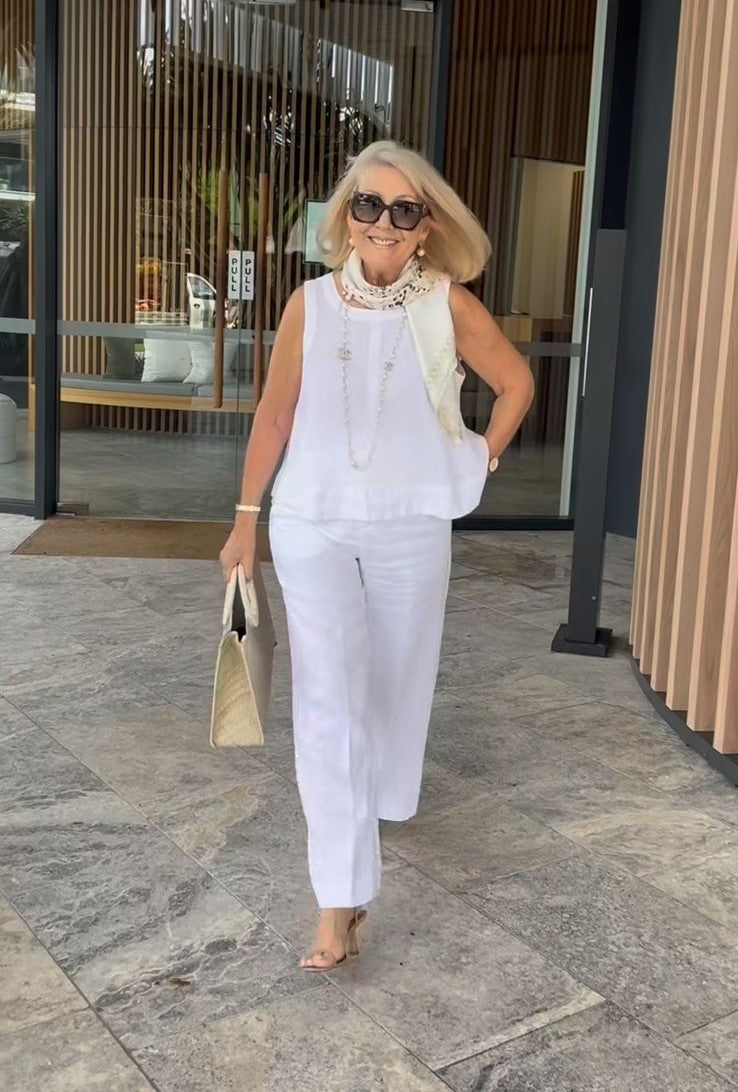 Conjunto Casual em Linho e Algodão - Blusa + Calça [PROMOÇÃO DE OUTONO]