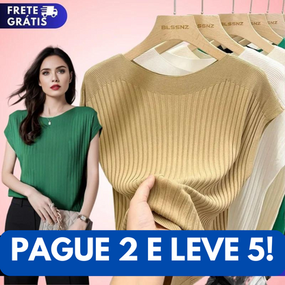 (KIT COM 5) Blusinha em Malha Viscoelástica [PROMOÇÃO DE VERÃO]