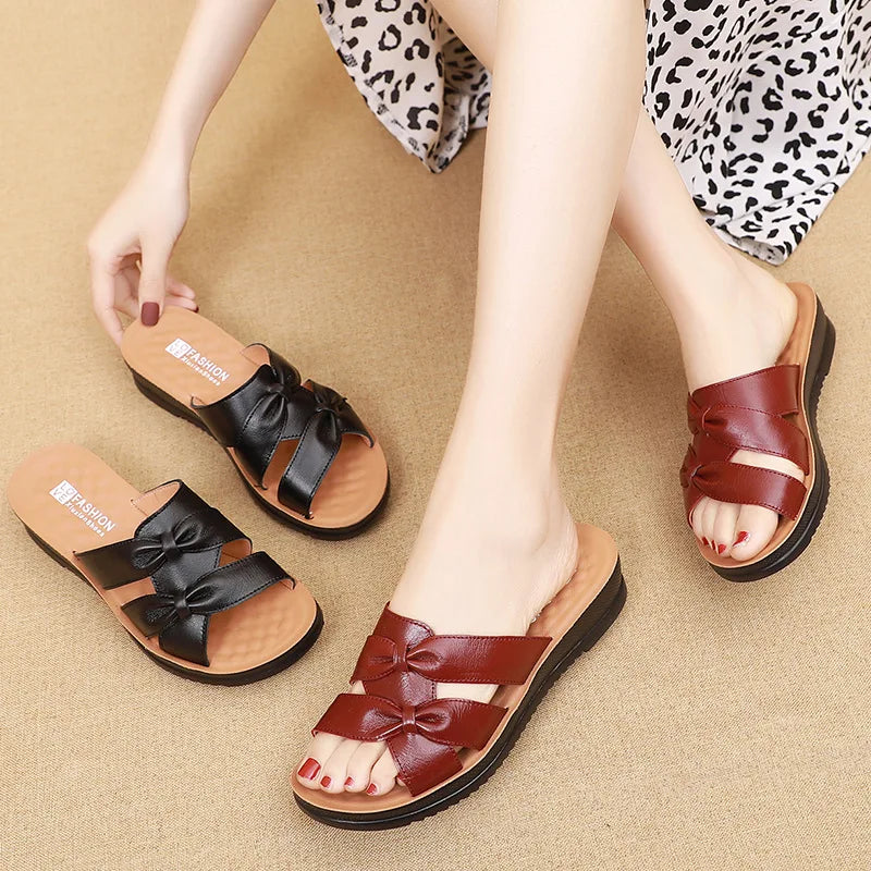 Sandalia de Couro Lady Ortopédica -  [COMPRE 1 LEVE 2 PARES]