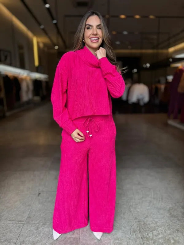 Conjunto Lavínia em Tricot | Blusa + Calça [PROMOÇÃO OUTONO INVERNO]