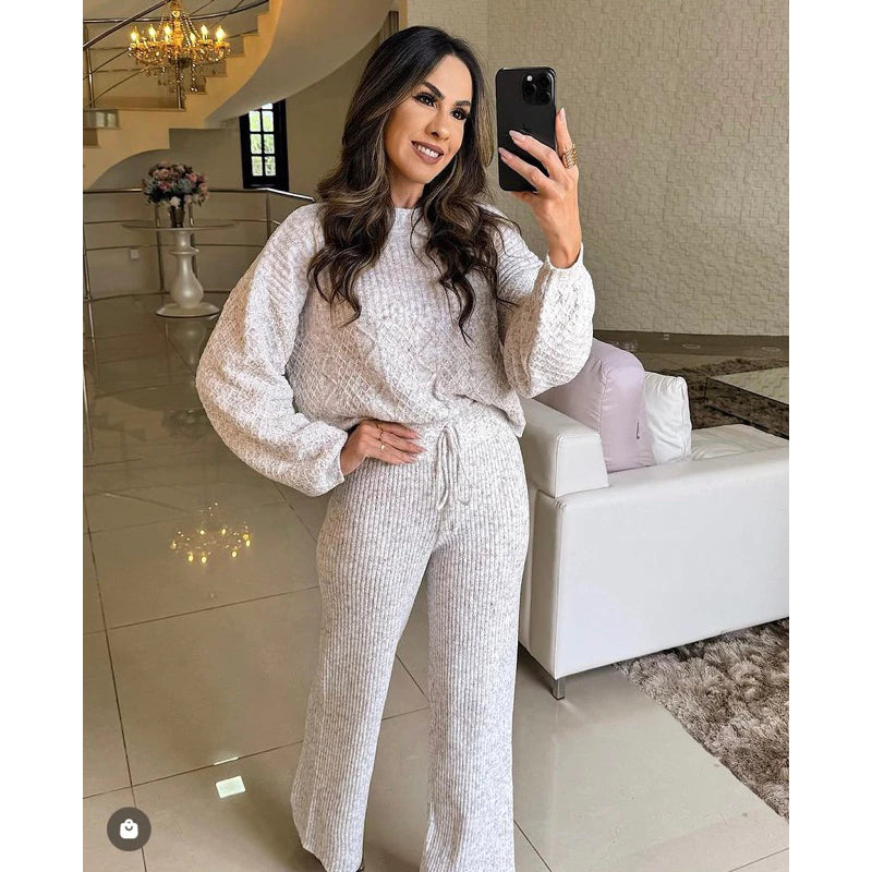 Conjunto Mariah em Tricot | Blusa + Calça [PROMOÇÃO OUTONO INVERNO]