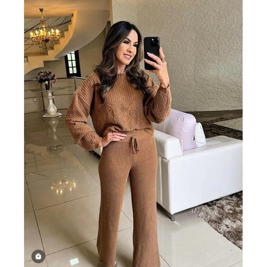 Conjunto Mariah em Tricot | Blusa + Calça [PROMOÇÃO OUTONO INVERNO]