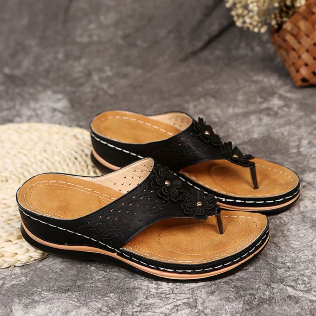 Sandália Feminina Ortopédica Flowers